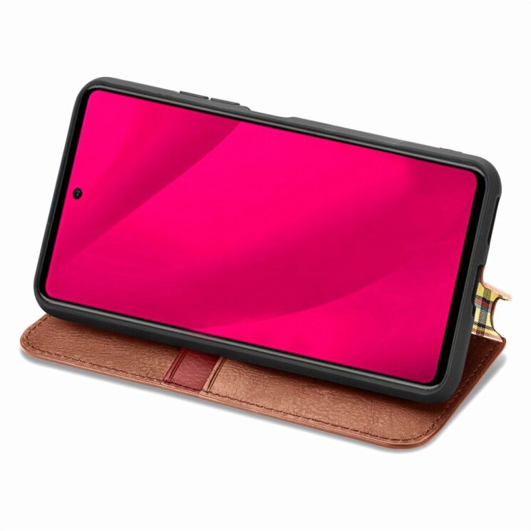 Чохол Deexe Rhombus Wallet для Infinix Smart 9 (X6532) - Brown: фото 3 з 10