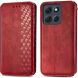 Чохол Deexe Rhombus Wallet для Motorola Moto G77 - Red (406816R). Фото 2 з 8