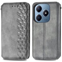 Чохол Deexe Rhombus Wallet для Realme C63 - Grey: фото 1 з 10