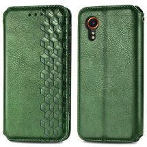 Чехол Deexe Rhombus Wallet для Samsung Galaxy Xcover 7 (G556) - Green: фото 1 из 11