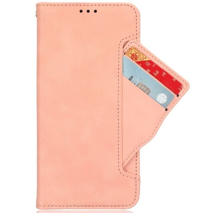 Чехол Deexe Wallet Stand для Blackview Color 8 / Oscal Modern 8 - Pink: фото 2 из 7