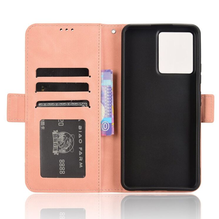 Чехол Deexe Wallet Stand для Blackview Color 8 / Oscal Modern 8 - Pink: фото 5 из 7