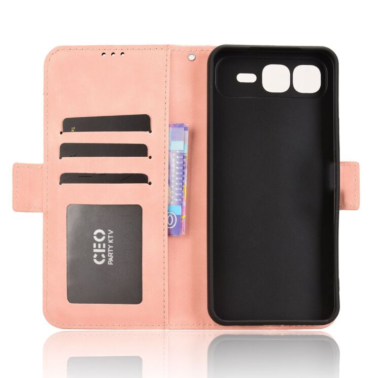 Чохол Deexe Wallet Stand для Infinix Smart 10 Plus - Pink: фото 4 з 14