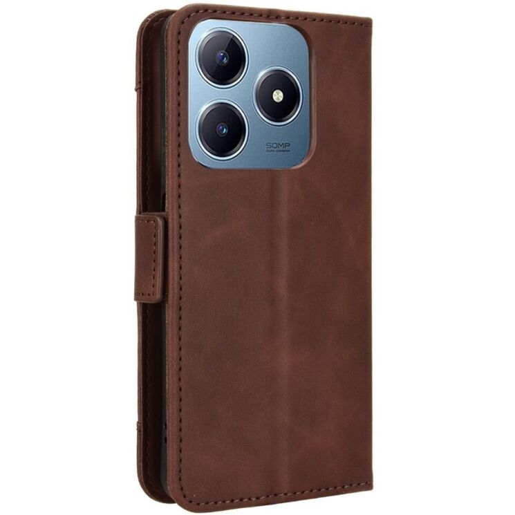 Чехол Deexe Wallet Stand для Realme C63 / C61 / Note 60x - Brown: фото 7 из 7