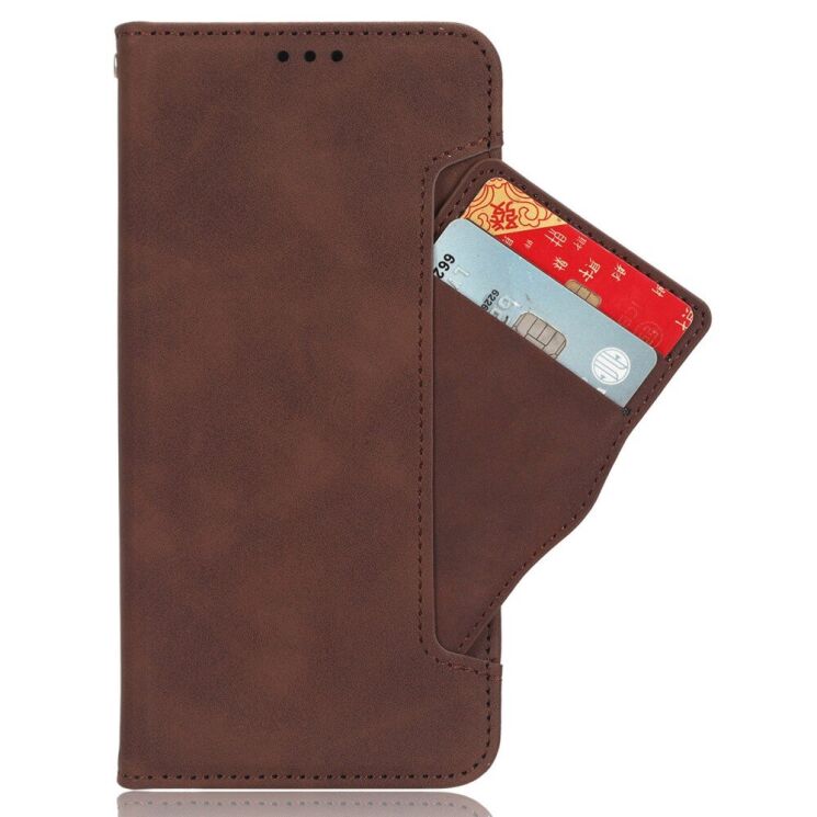 Чехол Deexe Wallet Stand для Realme C63 / C61 / Note 60x - Brown: фото 4 из 7