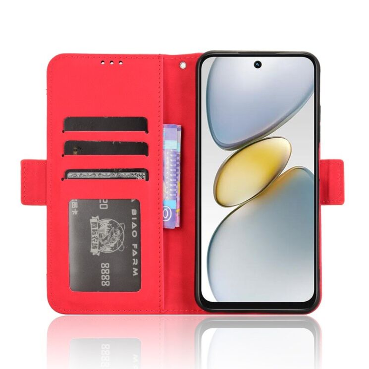 Чехол Deexe Wallet Stand для TECNO Spark Go 1 - Red: фото 3 из 7
