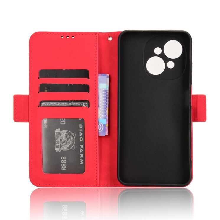 Чехол Deexe Wallet Stand для TECNO Spark Go 1 - Red: фото 5 из 7