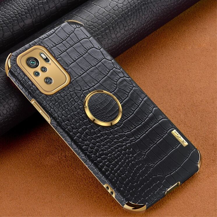 Чехол для Deexe Crocodile Case для Xiaomi Redmi Note 10 / Note 10s / Poco M5s - Black: фото 5 из 9