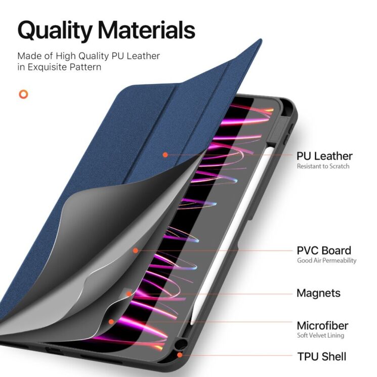 Чехол DUX DUCIS Domo Series для Apple iPad Pro 11 (2024) - Black: фото 8 из 12