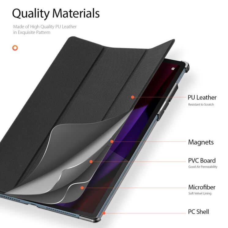 Чехол DUX DUCIS Domo Series для Lenovo Yoga Tab Plus - Black: фото 6 из 10
