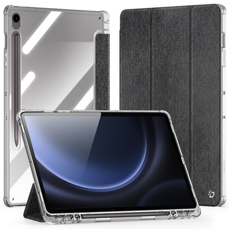 Чехол DUX DUCIS Unid Series для Samsung Galaxy Tab S9 / S9 FE / S10 FE (X710/716/510/516/520/526) - Black: фото 1 из 13
