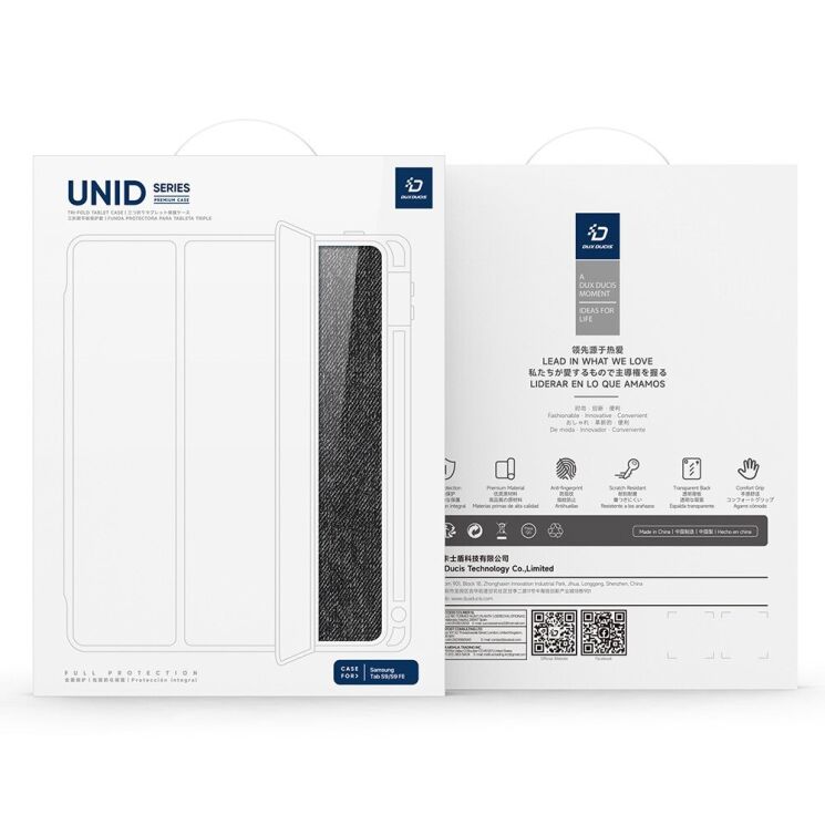 Чехол DUX DUCIS Unid Series для Samsung Galaxy Tab S9 / S9 FE / S10 FE (X710/716/510/516/520/526) - Black: фото 13 из 13