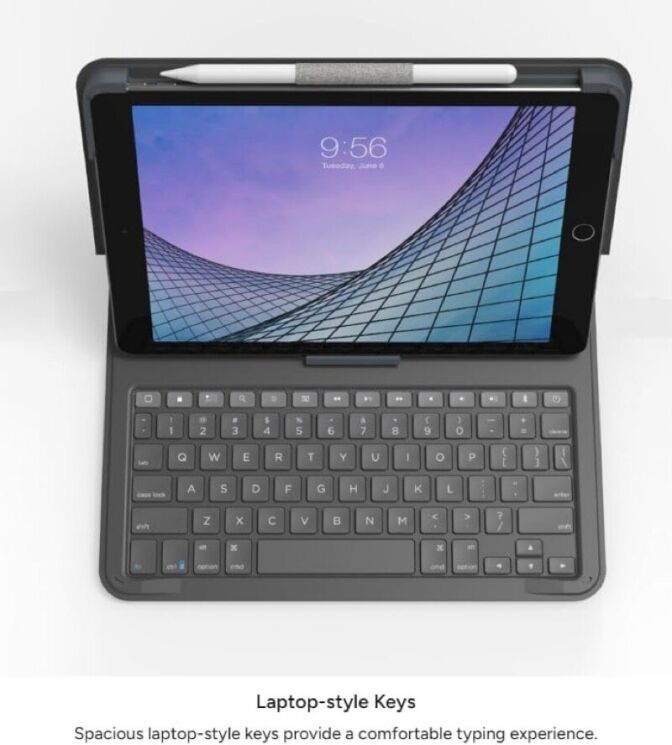 Чехол-клавиатура ZAGG Messenger Folio 2 для Apple iPad 10.2 7/8/9 Gen (2019/2020/2021) / iPad Air 3 10.5 (2019) 103006575 - Black: фото 7 из 11