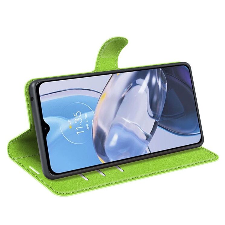 Чохол-книжка Deexe Book Type для Motorola Moto E22 - Green: фото 3 з 7