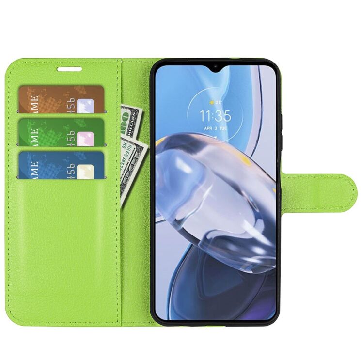 Чохол-книжка Deexe Book Type для Motorola Moto E22 - Green: фото 2 з 7