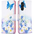 Чехол-книжка Deexe Color Wallet для Samsung Galaxy A55 (A556) - Butterfly and Flowers (348101J)