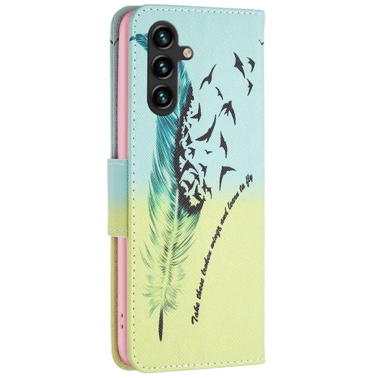 Чехол-книжка Deexe Color Wallet для Samsung Galaxy A56 (A566) - Feather and Birds: фото 3 из 7