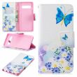 Чехол-книжка Deexe Color Wallet для Samsung Galaxy S10 (G973) - Blue Butterflies (216659E)