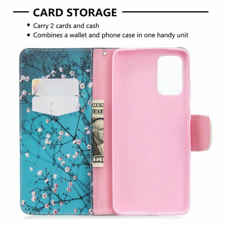 Чехол-книжка Deexe Color Wallet для Samsung Galaxy S20 Plus (G985) - Flower Branches: фото 6 из 8
