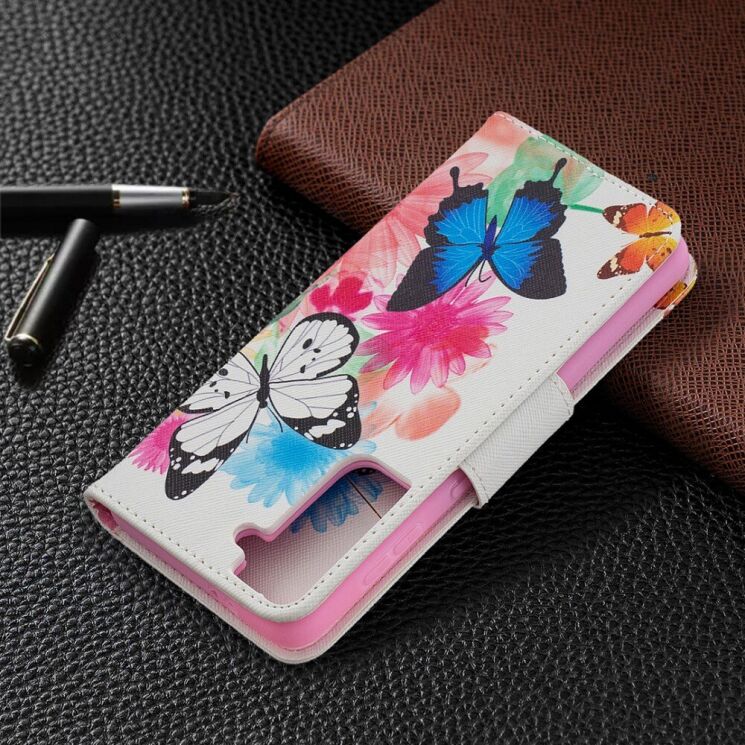 Чехол-книжка Deexe Color Wallet для Samsung Galaxy S21 (G991) - Two Butterfly: фото 6 из 9