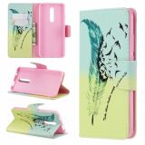 Чехол-книжка Deexe Color Wallet для Xiaomi Mi 9T / Mi 9T Pro / Redmi K20 / Redmi K20 Pro - Feather Pattern (243155C)