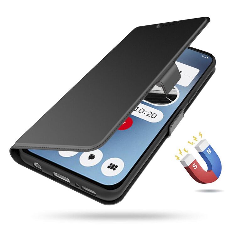 Чехол-книжка Deexe Faro Wallet для Nothing Phone (4a) - Black: фото 4 из 7