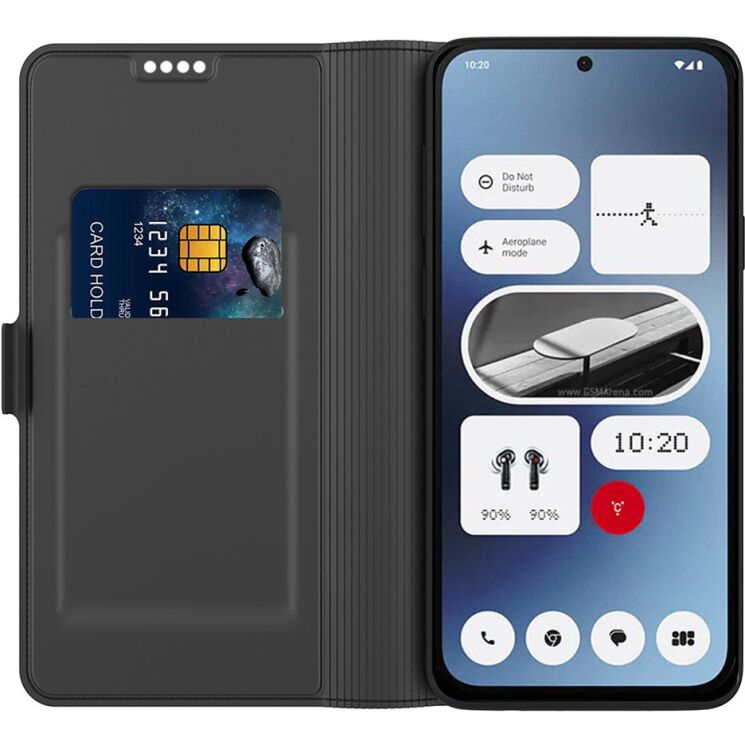 Чехол-книжка Deexe Faro Wallet для Nothing Phone (4a) - Black: фото 2 из 7