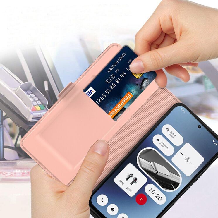 Чехол-книжка Deexe Faro Wallet для Nothing Phone (4a) - Black: фото 5 из 7