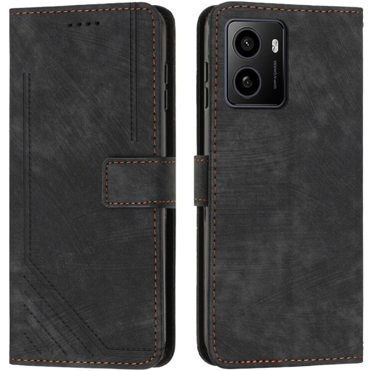 Чехол-книжка Deexe Lines Series для HMD Pulse / Pulse Pro / Pulse Plus - Black: фото 1 из 12