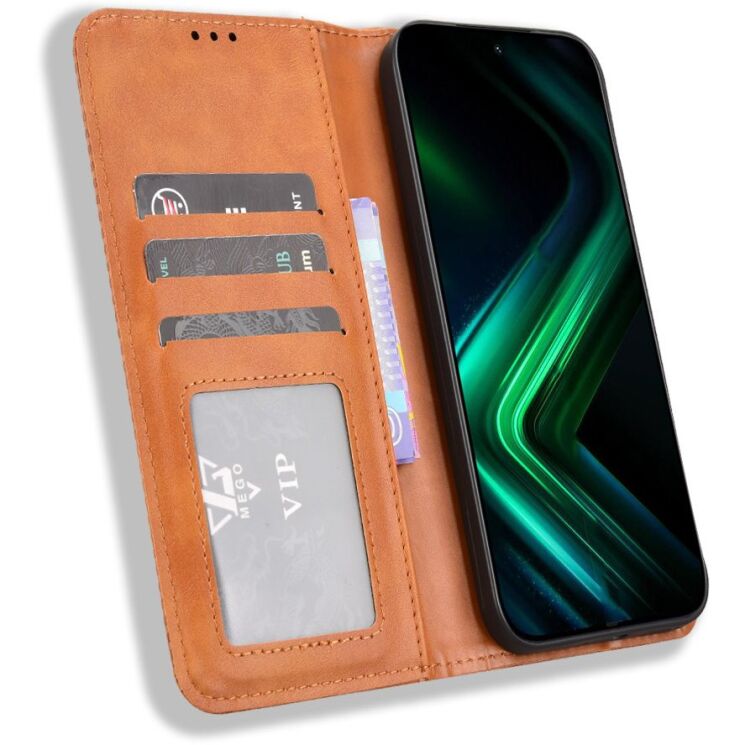 Чехол-книжка Deexe Retro Style для Infinix GT 50 Pro - Brown (422402Z) Чехол-книжка Deexe Retro Style для Infinix GT 50 Pro - Brown: фото 6 из 19
