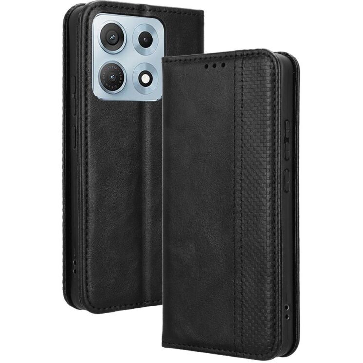 Чехол-книжка Deexe Retro Style для Motorola Edge 70 Max - Black (435506B) Чехол-книжка Deexe Retro Style для Motorola Edge 70 Max - Black: фото 1 из 18