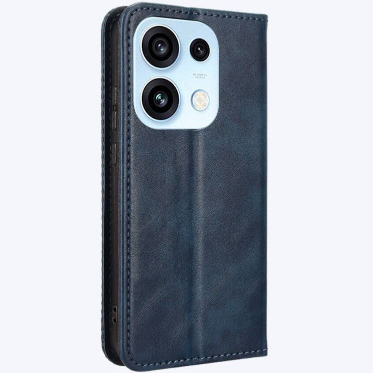 Чехол-книжка Deexe Retro Style для OPPO Reno 16 / 16 Pro - Blue: фото 8 из 18