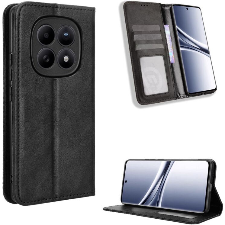 Чохол-книжка Deexe Retro Style для Xiaomi Redmi Note 15 (4G/5G) / Poco M8 5G - Black: фото 2 з 8