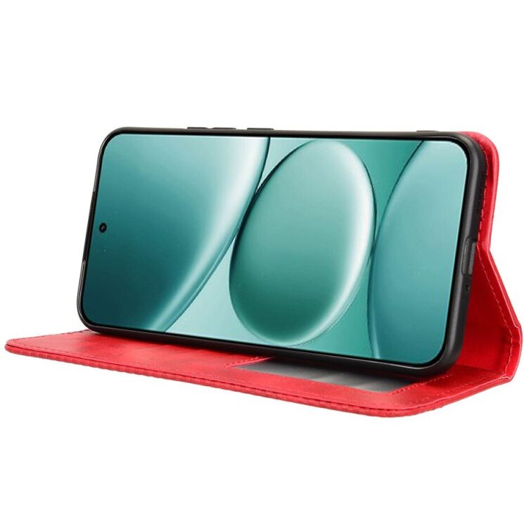 Чехол-книжка Deexe Retro Style для Xiaomi Redmi Note 15 Pro - Red: фото 7 из 19