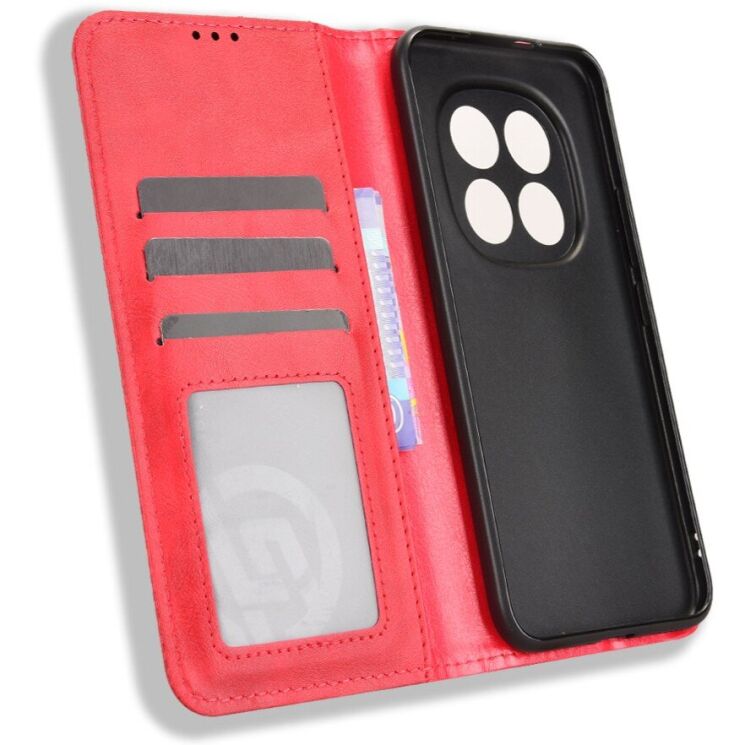 Чехол-книжка Deexe Retro Style для Xiaomi Redmi Note 15 Pro - Red: фото 5 из 19