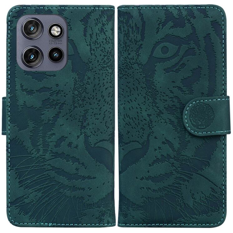 Чехол-книжка Deexe Tiger для Motorola Edge 50 Neo - Green: фото 1 из 7
