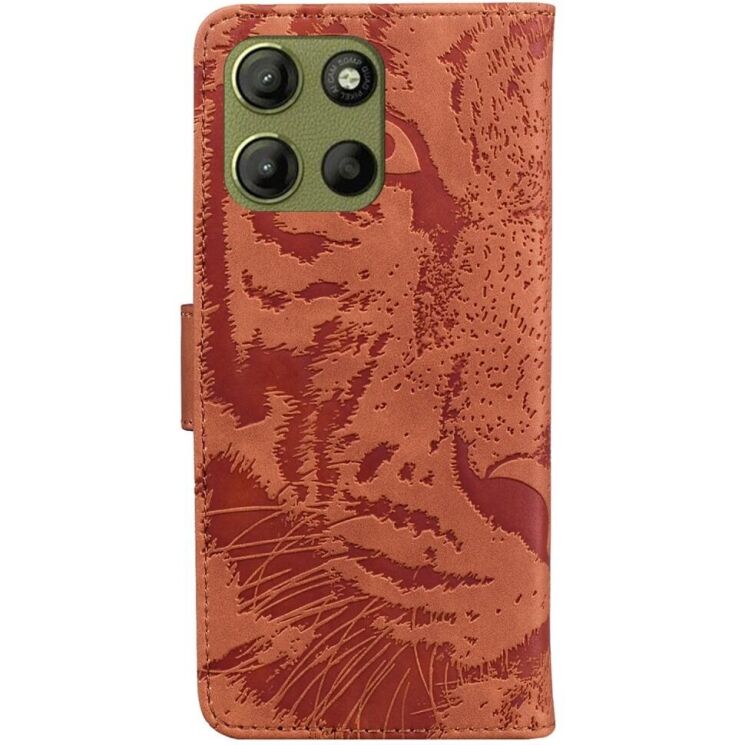 Чохол-книжка Deexe Tiger для Motorola Moto G15 - Brown: фото 6 з 7