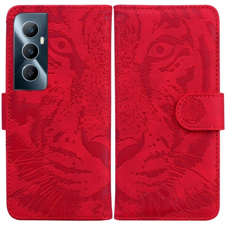 Чохол-книжка Deexe Tiger для Realme C65 - Red: фото 1 з 7