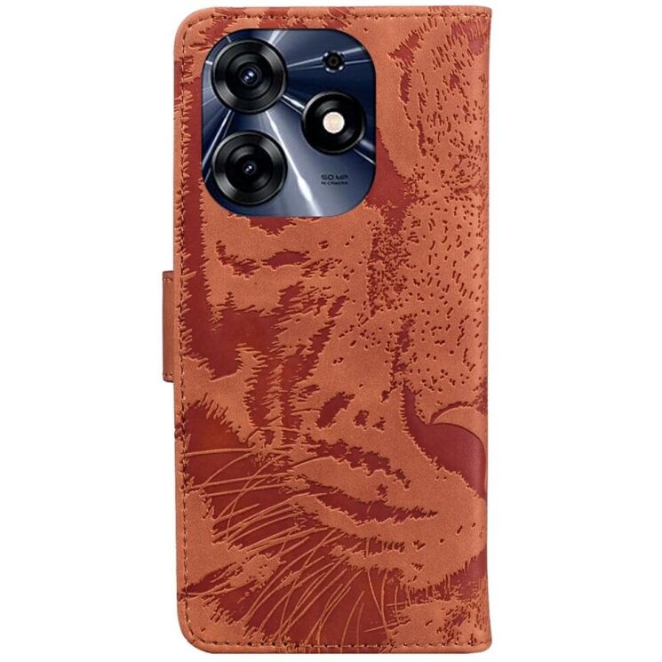 Чехол-книжка Deexe Tiger для TECNO Spark 10 Pro - Brown: фото 6 из 7