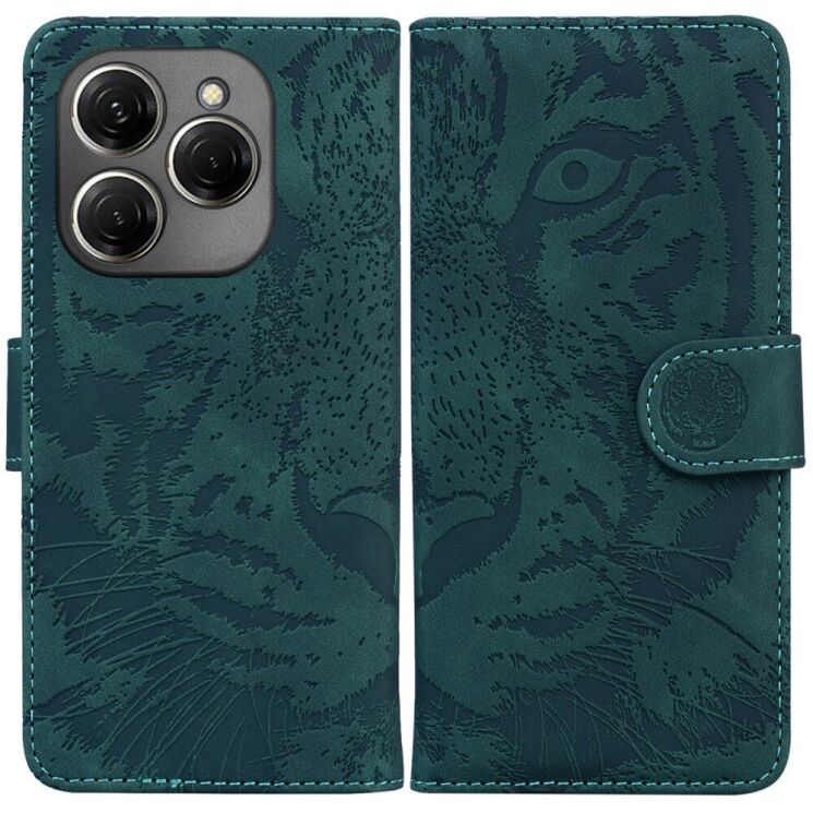 Чехол-книжка Deexe Tiger для TECNO Spark 20 Pro - Green: фото 1 из 7
