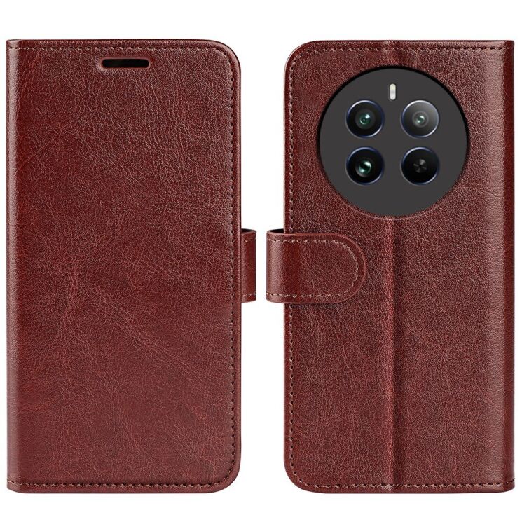 Чехол-книжка Deexe Wallet Style для Realme 12 / 12 Plus - Brown: фото 1 из 7