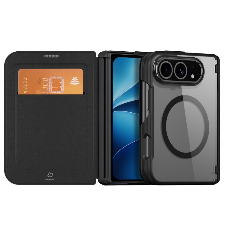Чехол-книжка DUX DUCIS Skin X Pro Magnetic (FF) для iPhone Duo - Black: фото 2 из 11