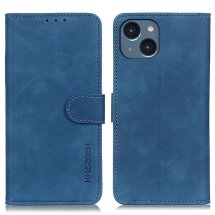 Чехол-книжка KHAZNEH Retro Wallet для Apple iPhone 15 - Blue: фото 1 из 9