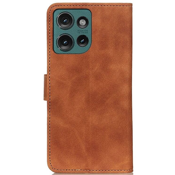 Чехол-книжка KHAZNEH Retro Wallet для Motorola Edge 50 Neo - Brown: фото 5 из 8