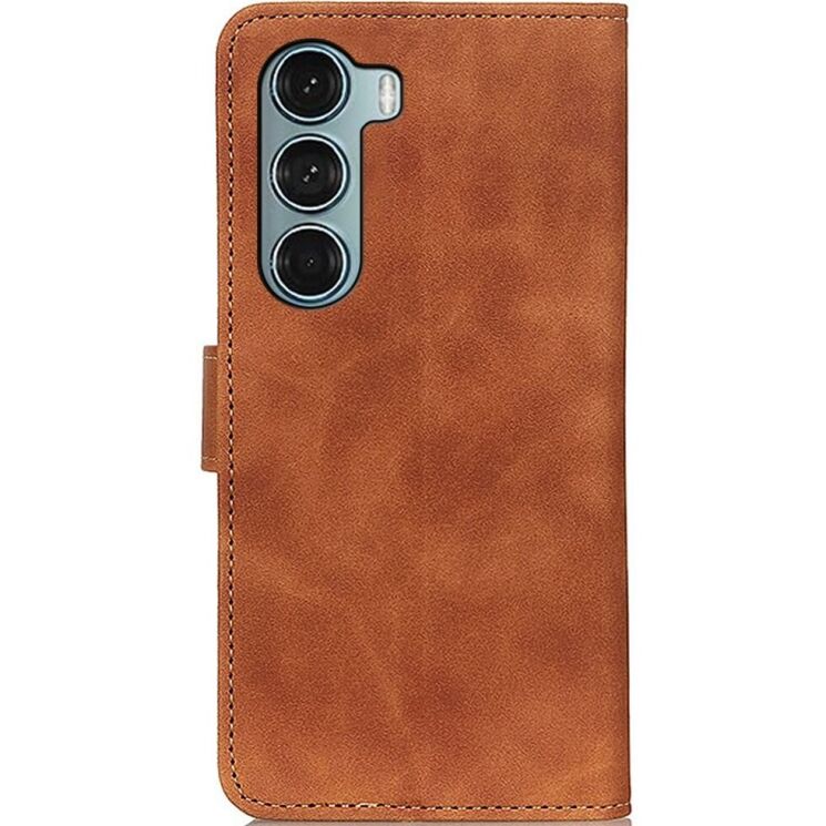 Чехол-книжка с застежкой KHAZNEH Retro Wallet для Motorola Moto G200 - Brown: фото 3 из 8