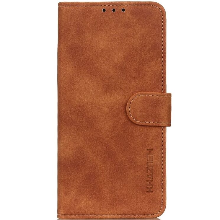 Чехол-книжка с застежкой KHAZNEH Retro Wallet для Motorola Moto G200 - Brown: фото 2 из 8