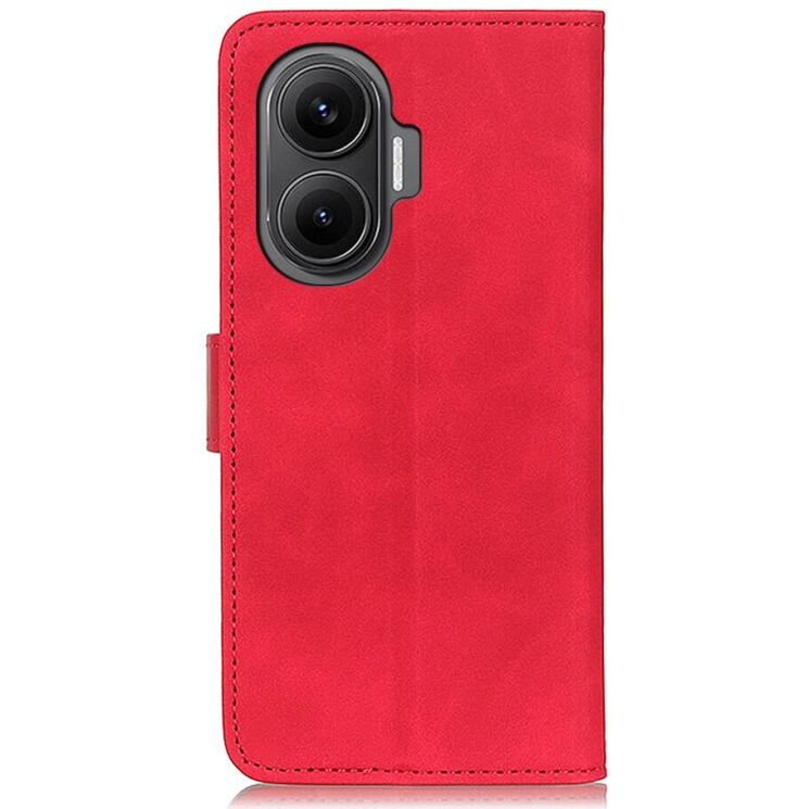 Чехол-книжка KHAZNEH Retro Wallet для Xiaomi Poco F7 - Red: фото 4 из 8