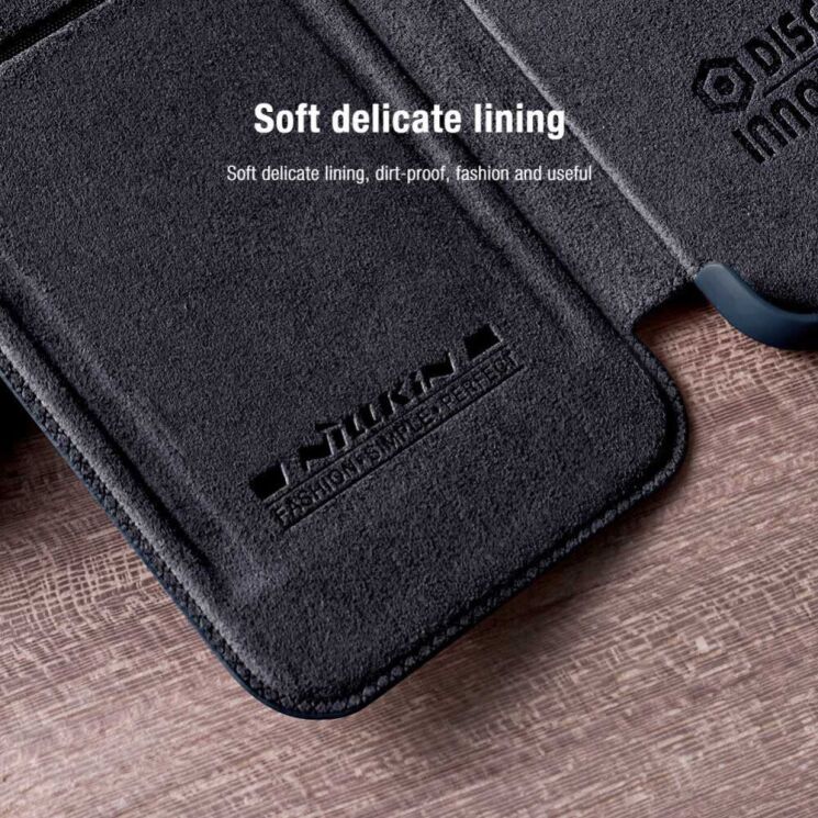 Чохол-книжка NILLKIN Qin Pro для Xiaomi Poco X4 Pro - Black: фото 12 з 20