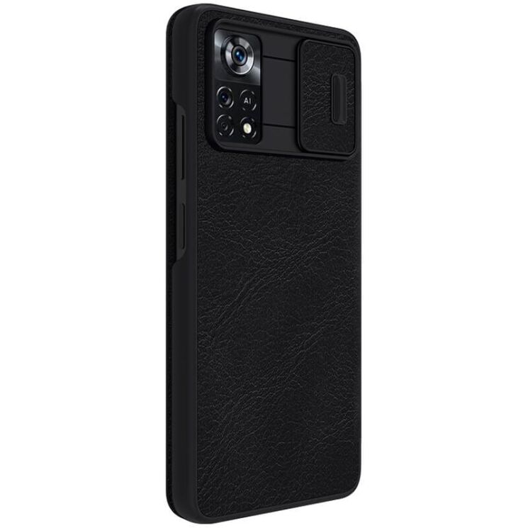 Чохол-книжка NILLKIN Qin Pro для Xiaomi Poco X4 Pro - Black: фото 3 з 20
