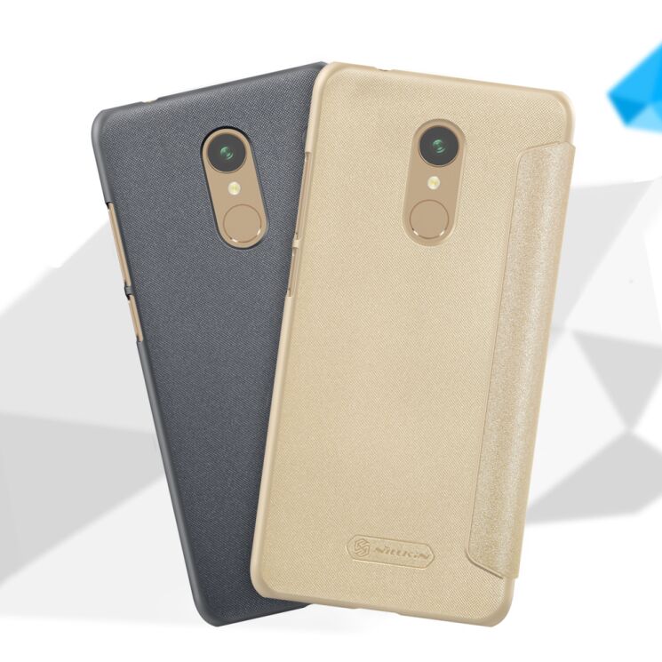 Чехол-книжка NILLKIN Sparkle Series для Xiaomi Redmi 5 - Gold: фото 15 из 17